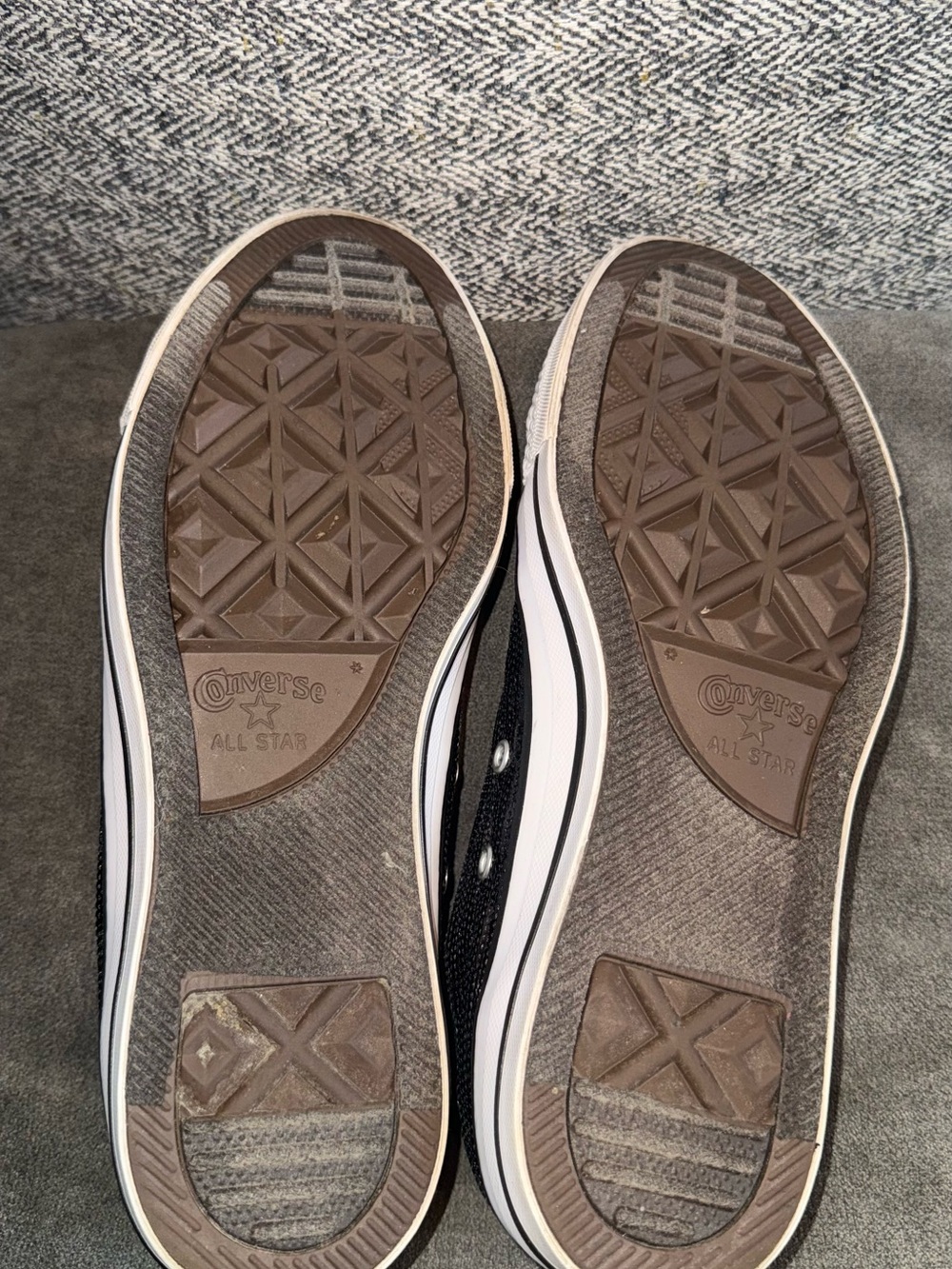Converse Sequins Black Low-Top Sneakers with White Trim and Purple Insole - Picture 4 of 4